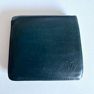 Louis Vuitton Green Taiga Bifold Wallet